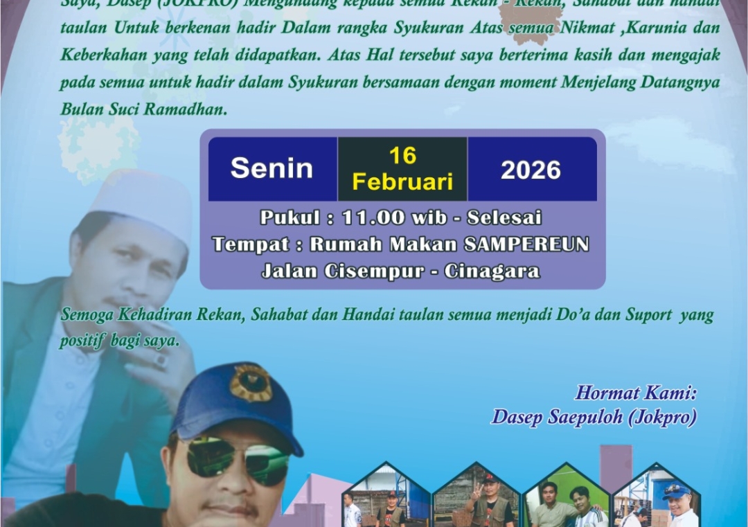 Jelang Ramadhan 1447 H,Dasep Jokpro Jurnalis Warkop Bogor Raya Gelar Cucurak dan Syukuran